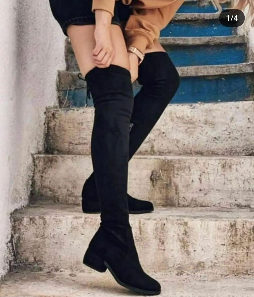 بوت بلند بالازانو زنانه بوت جورابی ضدآب دختراته نیمبوت بلند ضد آب پشت کش زیره طبی