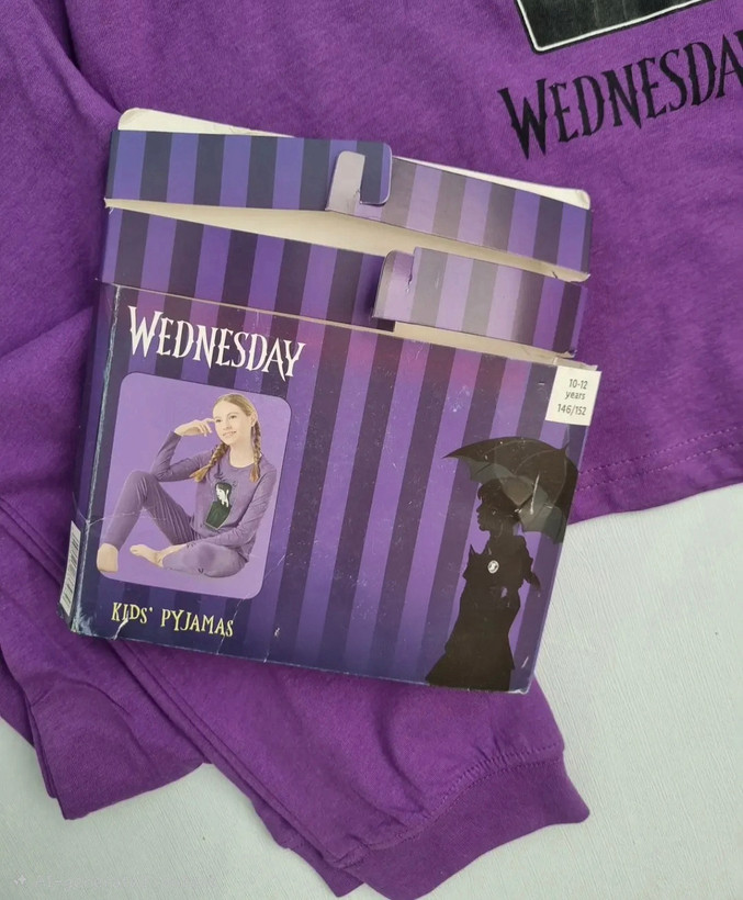 ست بلوز و شلوار نخ پنبه راحتی دخترانه وندزدی wednesday هالوین