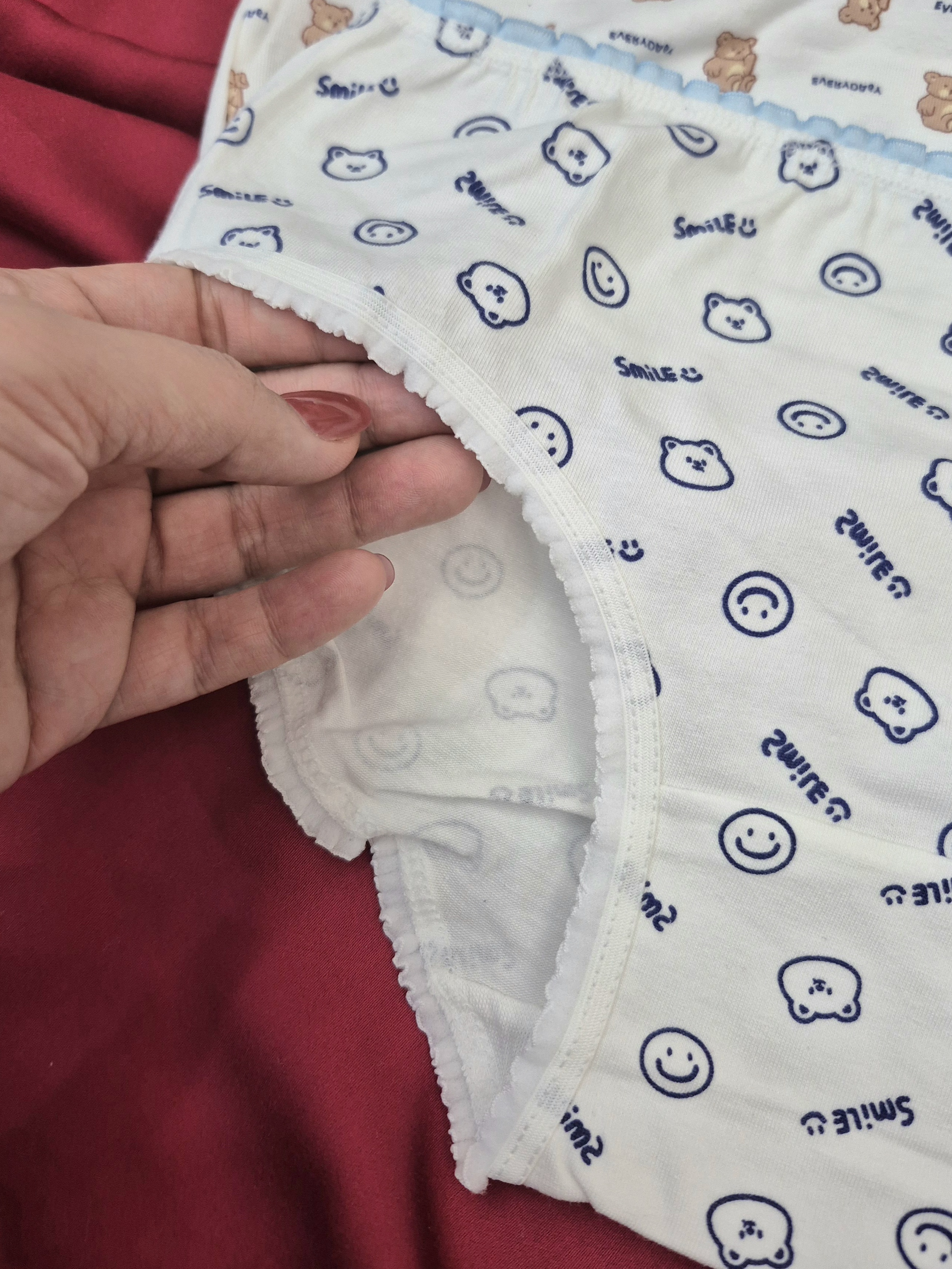 شورت وارداتی نخ پنبه زنانه مدل خرسی xl به صورت تک و پک ۵ تایی ایکس لارج