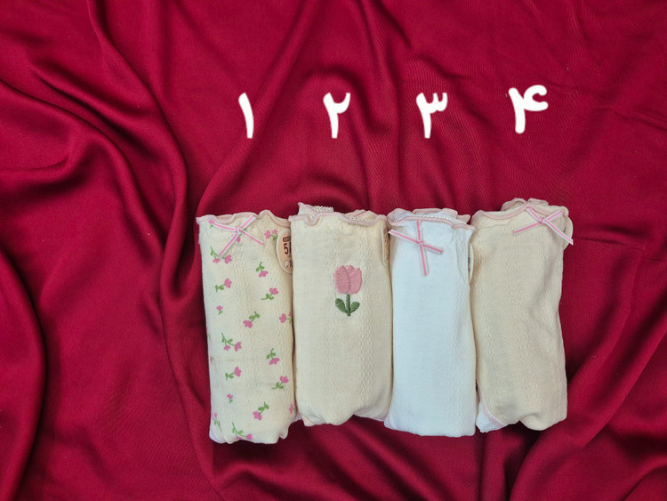 شورت وارداتی نخ پنبه زنانه مدل گلگلیxl به صورت تک و پک ۴ تایی ایکس لارج