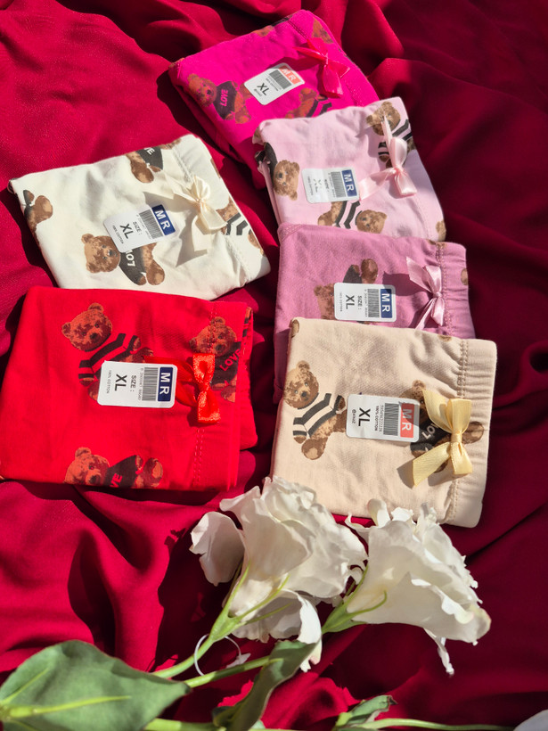 شورت تمام نخ زنانه Xl , XXL , XXXL تم تدی پینترستی ( به صورت تک و پک ۶ تایی)